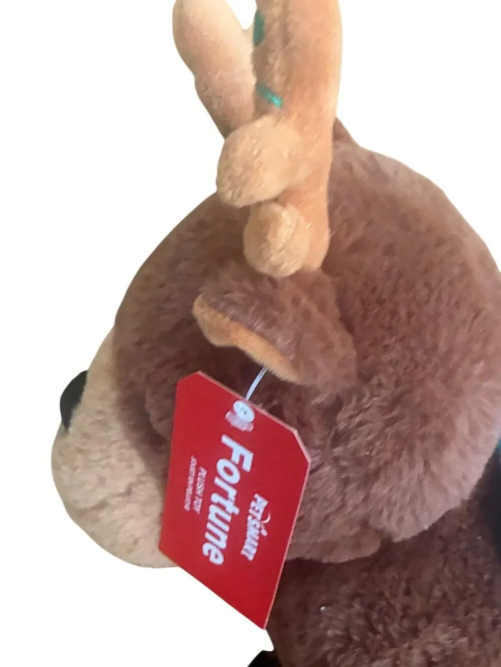 Petsmart Fortune Reindeer Plush Dog Toy Brown & Red Holiday Christmas Seasonal